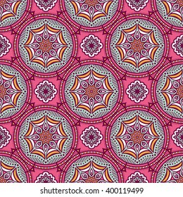 Seamless pattern. Vintage decorative elements. Hand drawn background. Islam, Arabic, Indian, ottoman motifs. Perfect for printing on fabric or paper