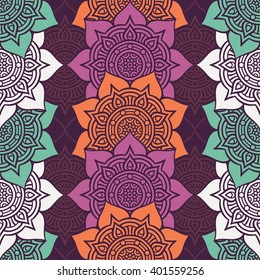 Seamless pattern. Vintage decorative elements. Hand drawn background. Islam, Arabic, Indian, ottoman motifs. Perfect for printing on fabric or paper