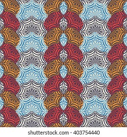 Seamless pattern. Vintage decorative elements. Hand drawn background. Islam, Arabic, Indian, ottoman motifs. Perfect for printing on fabric or paper.