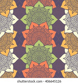 Seamless pattern. Vintage decorative elements. Hand drawn background. Islam, Arabic, Indian, ottoman motifs. Perfect for printing on fabric or paper