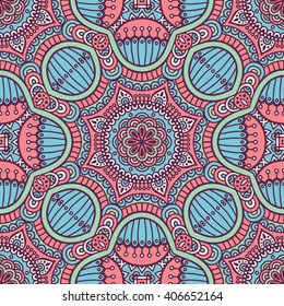 Seamless pattern. Vintage decorative elements. Hand drawn background. Islam, Arabic, Indian, ottoman motifs. Perfect for printing on fabric or paper