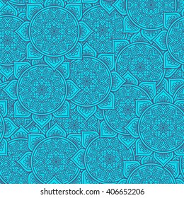 Seamless pattern. Vintage decorative elements. Hand drawn background. Islam, Arabic, Indian, ottoman motifs. Perfect for printing on fabric or paper