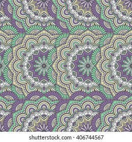 Seamless pattern. Vintage decorative elements. Hand drawn background. Islam, Arabic, Indian, ottoman motifs. Perfect for printing on fabric or paper