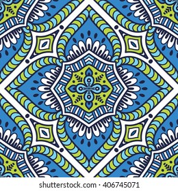Seamless pattern. Vintage decorative elements. Hand drawn background. Islam, Arabic, Indian, ottoman motifs. Perfect for printing on fabric or paper