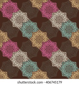 Seamless pattern. Vintage decorative elements. Hand drawn background. Islam, Arabic, Indian, ottoman motifs. Perfect for printing on fabric or paper