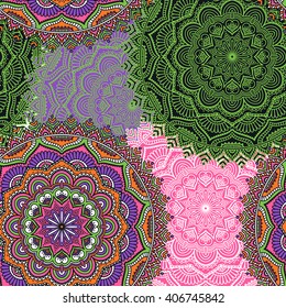 Seamless pattern. Vintage decorative elements. Hand drawn background. Islam, Arabic, Indian, ottoman motifs. Perfect for printing on fabric or paper
