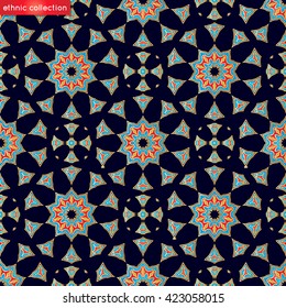 Seamless pattern. Vintage decorative elements. Hand drawn background. Islam, Arabic  Indian, ottoman motifs
