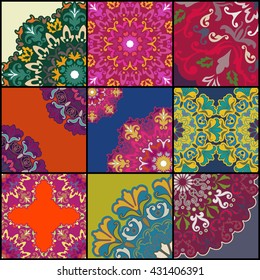 Seamless pattern. Vintage decorative elements. Hand drawn background. Islam, Arabic, Indian, ottoman motifs. Perfect for printing on fabric or paper