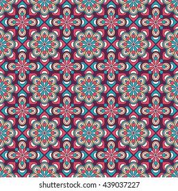 Seamless pattern. Vintage decorative elements. Hand drawn background. Islam, Arabic, Indian, ottoman motifs. Perfect for printing on fabric or paper.
