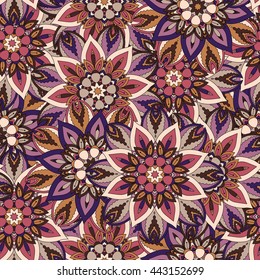 Seamless pattern. Vintage decorative elements. Hand drawn background. Islam, Arabic, Indian, ottoman motifs. Perfect for printing on fabric or paper.