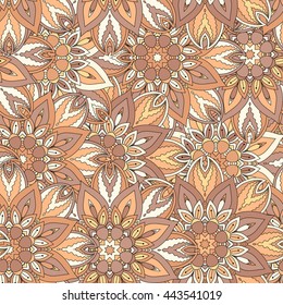 Seamless pattern. Vintage decorative elements. Hand drawn background. Islam, Arabic, Indian, ottoman motifs. Perfect for printing on fabric or paper.