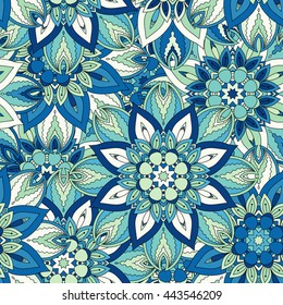 Seamless pattern. Vintage decorative elements. Hand drawn background. Islam, Arabic, Indian, ottoman motifs. Perfect for printing on fabric or paper.