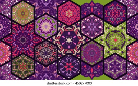 Seamless pattern. Vintage decorative elements. Hand drawn background. Islam, Arabic, Indian, ottoman motifs. Perfect for printing on fabric or paper.