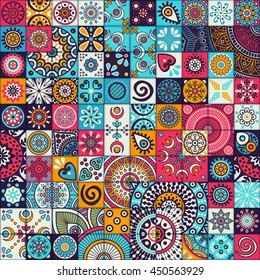 Seamless pattern. Vintage decorative elements. Hand drawn background. Islam, Arabic, Indian, ottoman motifs. Perfect for printing on fabric or paper.