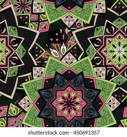 Seamless pattern. Vintage decorative elements. Hand drawn background. Islam, Arabic, Indian, ottoman motifs. Perfect for printing on fabric or paper.
