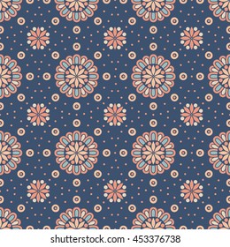 Seamless pattern. Vintage decorative elements. Hand drawn background. Islam, Arabic, Indian, ottoman motifs. Perfect for printing on fabric or paper.