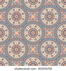 Seamless pattern. Vintage decorative elements. Hand drawn background. Islam, Arabic, Indian, ottoman motifs. Perfect for printing on fabric or paper.