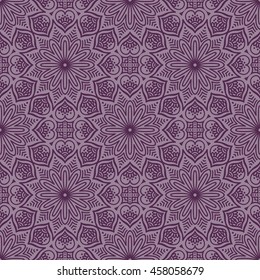 Seamless pattern. Vintage decorative elements. Hand drawn background. Islam, Arabic, Indian, ottoman motifs. Perfect for printing on fabric or paper.