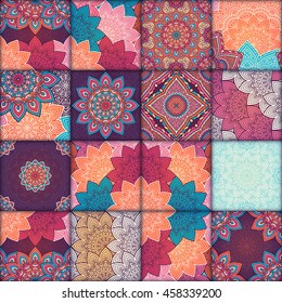 Seamless pattern. Vintage decorative elements. Hand drawn background. Islam, Arabic, Indian, ottoman motifs. Perfect for printing on fabric or paper.