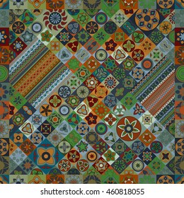 Seamless pattern. Vintage decorative elements. Hand drawn background. Islam, Arabic, Indian, ottoman motifs. Perfect for printing on fabric or paper.