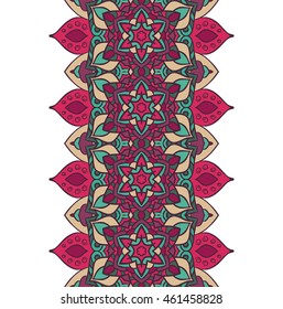 Seamless pattern. Vintage decorative elements. Hand drawn background. Islam, Arabic, Indian, ottoman motifs. Perfect for printing on fabric or paper