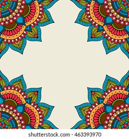 Seamless pattern. Vintage decorative elements. Hand drawn background. Islam, Arabic, Indian, ottoman motifs. Perfect for printing on fabric or paper.