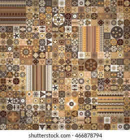 Seamless pattern. Vintage decorative elements. Hand drawn background. Islam, Arabic, Indian, ottoman motifs. Perfect for printing on fabric or paper.