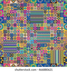 Seamless pattern. Vintage decorative elements. Hand drawn background. Islam, Arabic, Indian, ottoman motifs. Perfect for printing on fabric or paper.