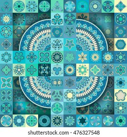 Seamless pattern. Vintage decorative elements. Hand drawn background. Islam, Arabic, Indian, ottoman motifs. Perfect for printing on fabric or paper.