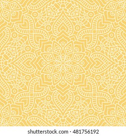 Seamless pattern. Vintage decorative elements. Hand drawn background. Islam, Arabic, Indian, ottoman motifs. Perfect for printing on fabric or paper.