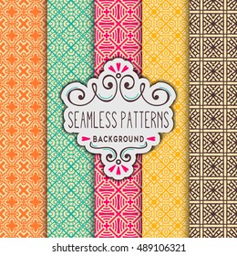 Seamless pattern. Vintage decorative elements. Hand drawn background. Islam, Arabic, Indian, ottoman motifs. Perfect for printing on fabric or paper.