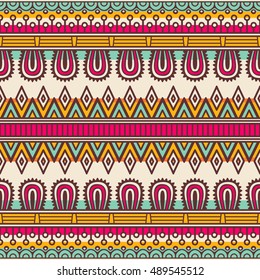 Seamless pattern. Vintage decorative elements. Hand drawn background. Islam, Arabic, Indian, ottoman motifs. Perfect for printing on fabric or paper.