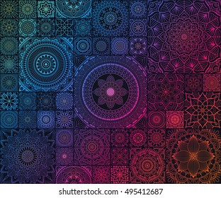 Seamless pattern. Vintage decorative elements. Hand drawn background. Islam, Arabic, Indian, ottoman motifs. Perfect for printing on fabric or paper.