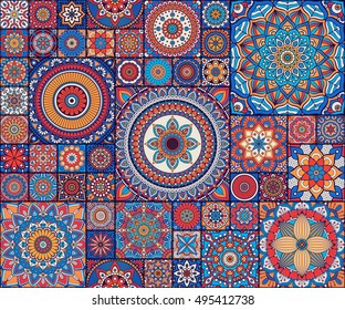 Seamless pattern. Vintage decorative elements. Hand drawn background. Islam, Arabic, Indian, ottoman motifs. Perfect for printing on fabric or paper.