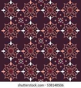 Seamless pattern. Vintage decorative elements. Hand drawn background. Islam, Arabic, Indian, ottoman motifs. Perfect for printing on fabric or paper.