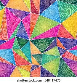 Seamless pattern. Vintage decorative elements. Hand drawn background. Islam, Arabic, Indian, ottoman motifs. Perfect for printing on fabric or paper.