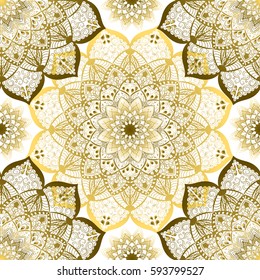 Seamless pattern. Vintage decorative elements. Hand drawn background. Islam, Arabic, Indian, ottoman motifs.
