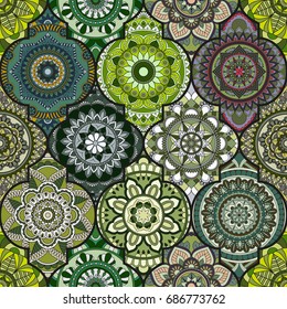 Seamless pattern. Vintage decorative elements. Hand drawn background. Islam, Arabic, Indian, ottoman motifs. Perfect for printing on fabric or paper.