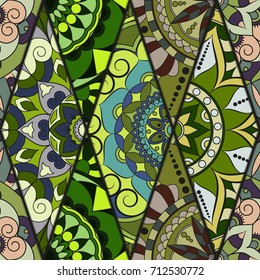 Seamless pattern. Vintage decorative elements. Hand drawn background. Islam, Arabic, Indian, ottoman motifs. Perfect for printing on fabric or paper.