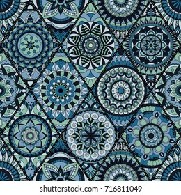 Seamless pattern. Vintage decorative elements. Hand drawn background. Islam, Arabic, Indian, ottoman motifs. Perfect for printing on fabric or paper.