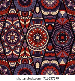 Seamless pattern. Vintage decorative elements. Hand drawn background. Islam, Arabic, Indian, ottoman motifs. Perfect for printing on fabric or paper.