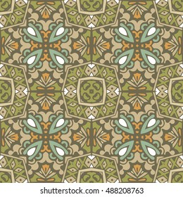 Seamless pattern Vintage decorative Hand drawn background.