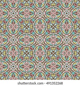 Seamless pattern Vintage decorative Hand drawn background.