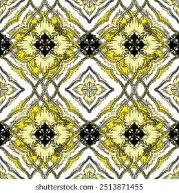 Seamless pattern vintage design art decoration living form exclusive