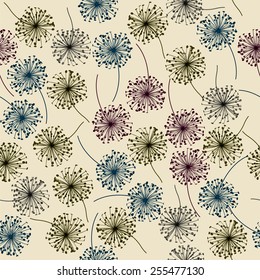Seamless pattern with vintage flower 