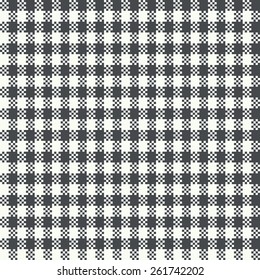 Seamless pattern. Vintage geometric pixel texture with repeated squares of different sizes. Monochrome. Backdrop. Web. Vector illustration