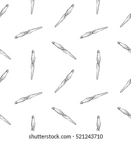 Seamless pattern of vintage hand drawn balls and toys. Christmas and New Year design elements.