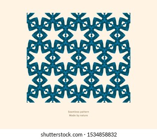 Seamless pattern. Vintage illustration. Eco. Blue background. - Vector