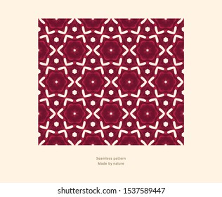 Seamless pattern. Vintage illustration. Eco. Red background. - Vector