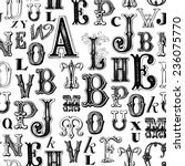 Seamless pattern - Vintage Letters